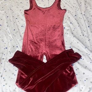 Silky Burgundy long one piece.